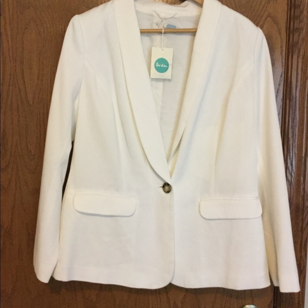 Boden size US 12 winter white blazer
